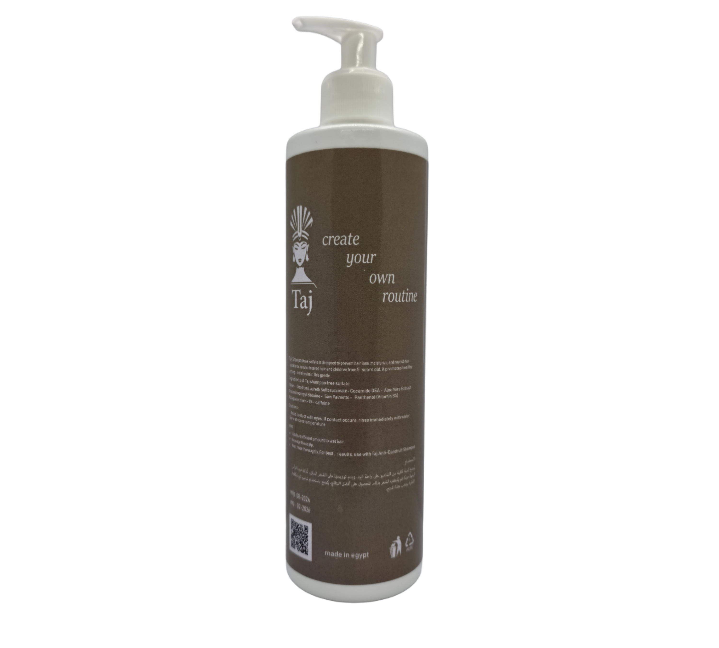 Taj – Free Sulfate Shampoo with Caffeine & Saw Palmetto - 500ml