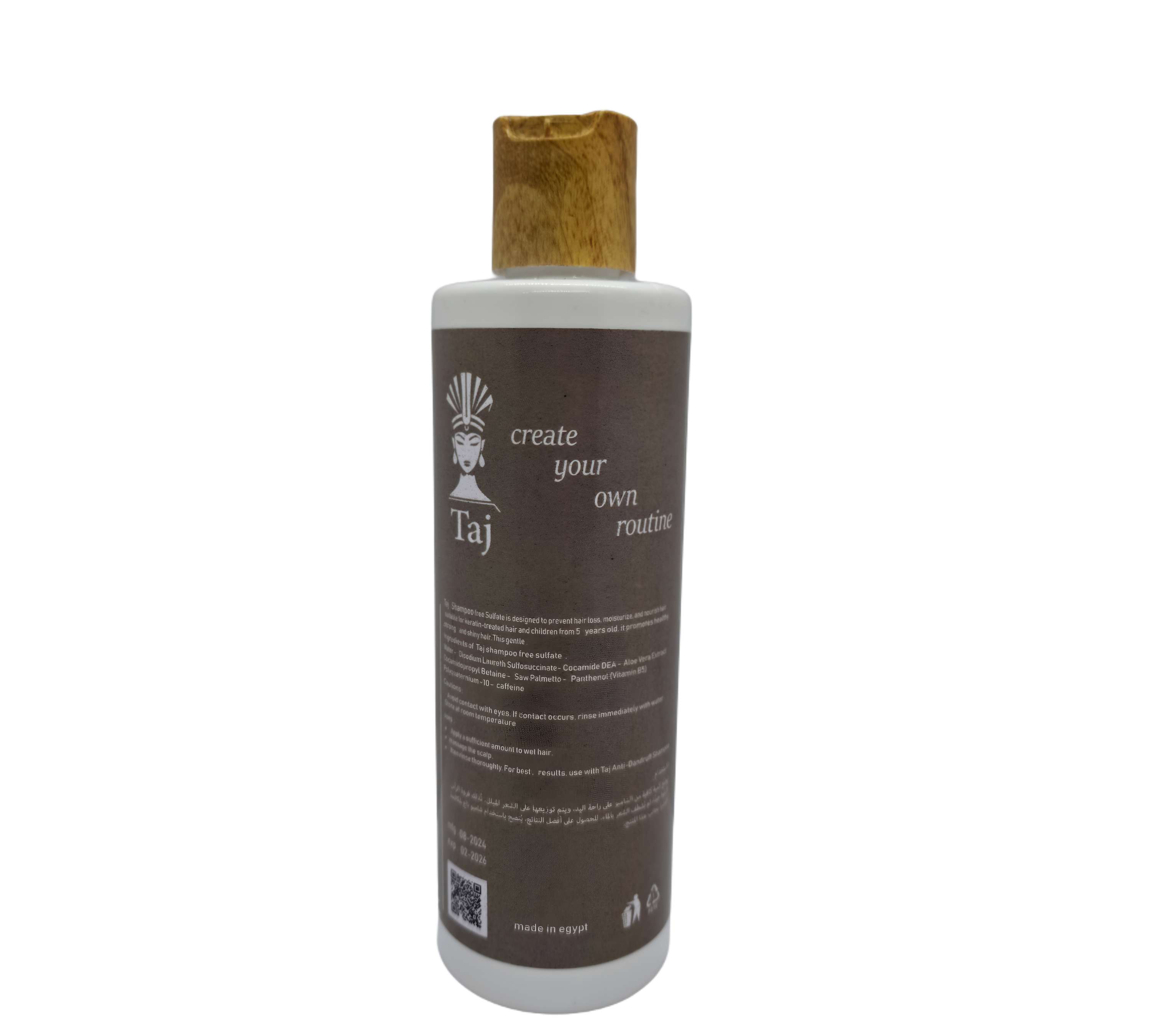 Taj – Free Sulfate Shampoo with Caffeine & Saw Palmetto - 220 ml